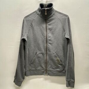 New York Laundry Jacket Women's Medium Grey Heather Stretch Knit Full Zip‎ GUC